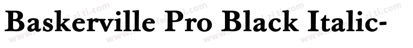Baskerville Pro Black Italic字体转换